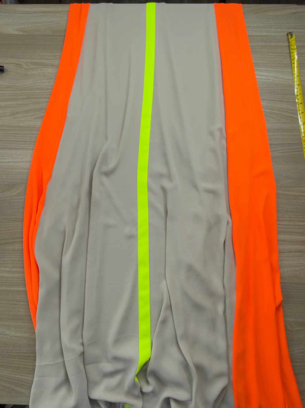 BCBGMAXAZRIA Women's Colorblock Maxi Dress Grey Orange Yellow Size S